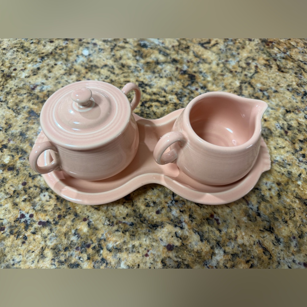 Fiesta fiestaware Creamer and Sugar Set - apricot